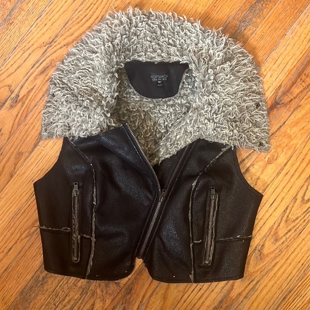 Top shop furry vest
